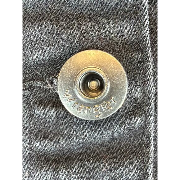 Wrangler Authentic's Jean Stretch Jacket Black Women’s Large Silver Buttons - Picture 5 of 9